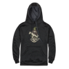 Black performance hoodie from FN eStore with the gnome illustration i n the middle.