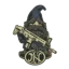 FN America SCAR Gnome Decal, he is wearing a blue gnome hat and holding a golden machine gun. Under it, there is a dark version of the FN America logo.