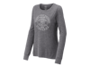 Gray long-sleeve ladies shirt written in white "Carry the future firearms" around the FN America logo