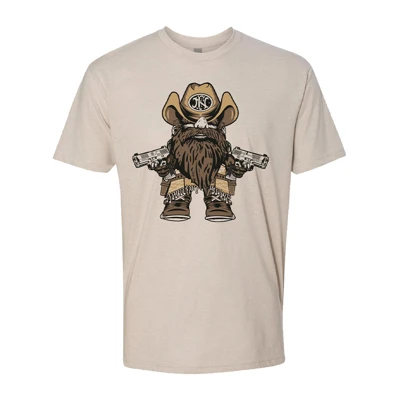 White FN Cowboy Gnome T-shirt with exclusive cowboy gnome illustration.