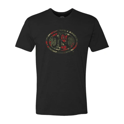unisex black t-shirt with hawaiian fn logo