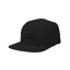 Image of the front of a black Camper Hat with a FN logo design on it