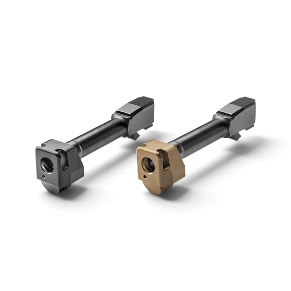 FN 509 Compact Compensated Barrel Kit with black barrel and black and FDE compensators
