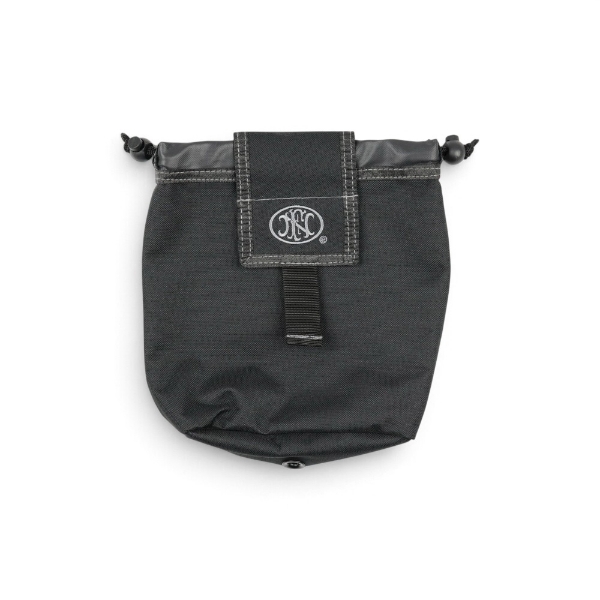 FN Tactical Utility Pouch in black with FN logo and drawstring closure, front view