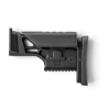 FN SCAR SSR Rear Stock in black with adjustable buttpad collapsed, side view