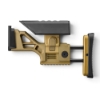 FN SCAR SSR Rear Stock in FDE and black with adjustable buttpad extended, side view