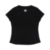 Ladies' 2A Tee in black with white FN logo below the back neckline, rear view