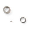 Overhead view of FN 509CC Edge Spare Parts Kit components including metal rings and coil spring